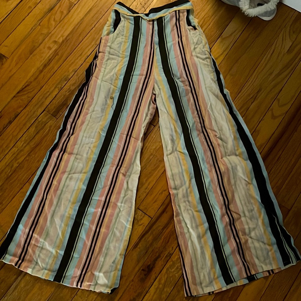 Striped Bellbottom Pants